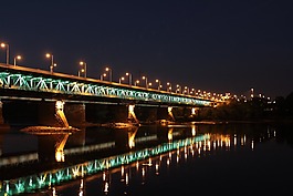 橋,河,夜