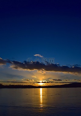 湖,日落,太陽(yáng)