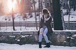 雪,冬天,白