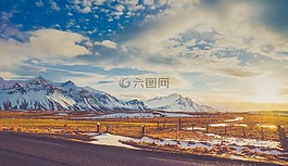 山,天空,云