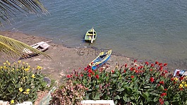 小船,mar,閑暇