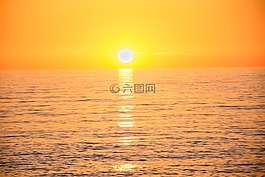 太陽,景觀,海