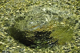噴泉,水,水面