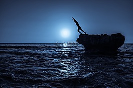 夜,月亮,天空