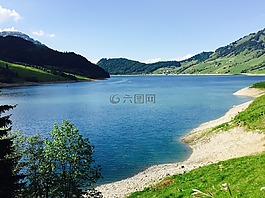 湖,瑞士,水