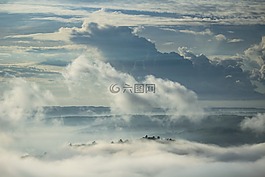云,天空,高