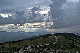 山,景觀,天空