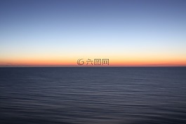 日落,海,天空