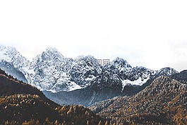 山,景觀,高峰