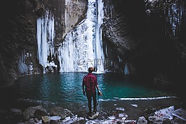水,瀑布,自然