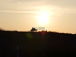 日落,放寬,浪漫