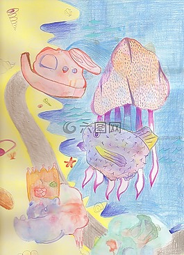 魚,海,繪圖