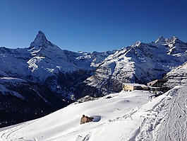 冬天,瑞士阿爾卑斯山,雪
