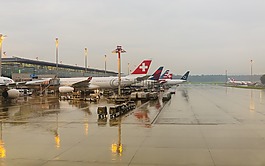 機場,飛機,蘇黎世