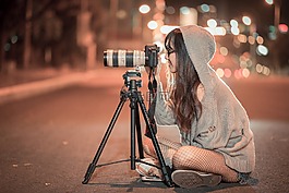 夜,相機,攝影師