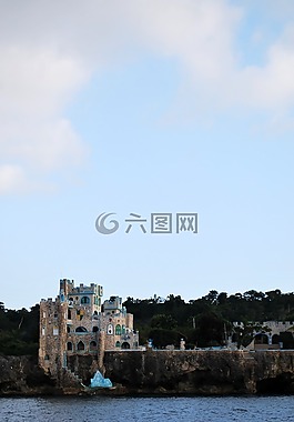 牙買加,城堡,岸