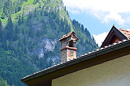 壁爐,屋頂煙囪,磚墻
