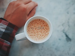 茶,咖啡,氣泡