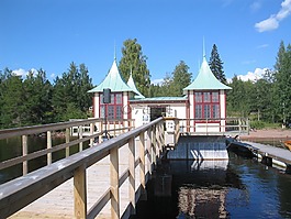 山谷,建筑,水