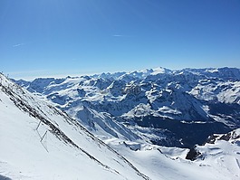 山,雪,雪山