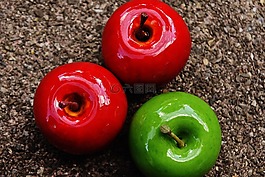 蘋果,紅色,綠色