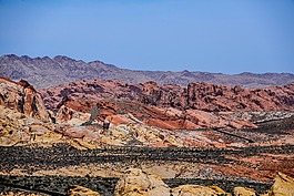 山,沙漠,景觀