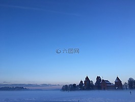 冬天,雪,立陶宛