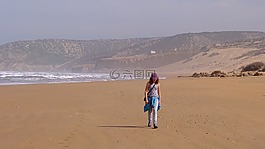 海滩,摩洛哥,海