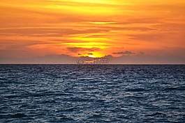 美丽的风景,日落,海