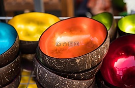椰子,壳,碗