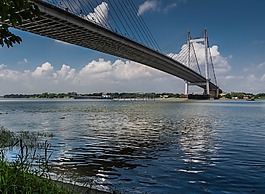 橋,水,河