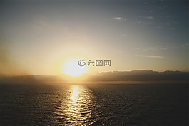 日落,黃昏,地平線