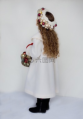 小女孩,冬天,圣誕節(jié)