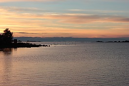 日落,大海,黃昏
