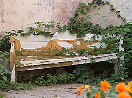 长凳,木,花园