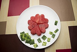 西瓜,粉紅色,食品