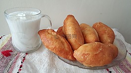 餡餅,炒,食品