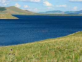 湖 terchin,景觀,山
