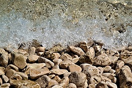 石頭,水,波