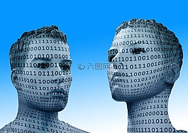 二進制,代碼,男子