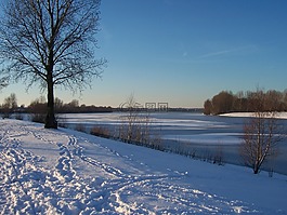 冬天,雪,腳印