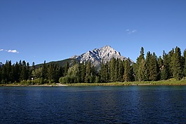 景觀,山,湖