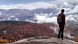 徒步旅行,秋天的顏色,紅葉