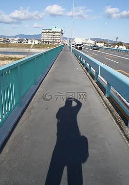 影子,攝影,橋