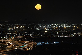 夜生活,月亮,市容