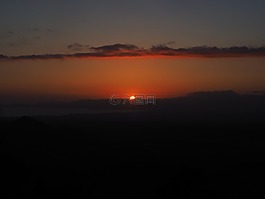 日落,太阳能磁盘,火球