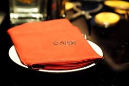 餐巾,手巾,红