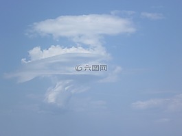 藍(lán)色,天空,云