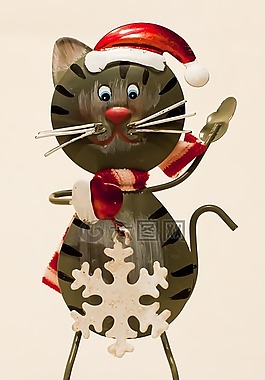 金屬板圖,貓,裝飾