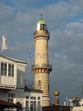 warnemünde,燈塔,天空